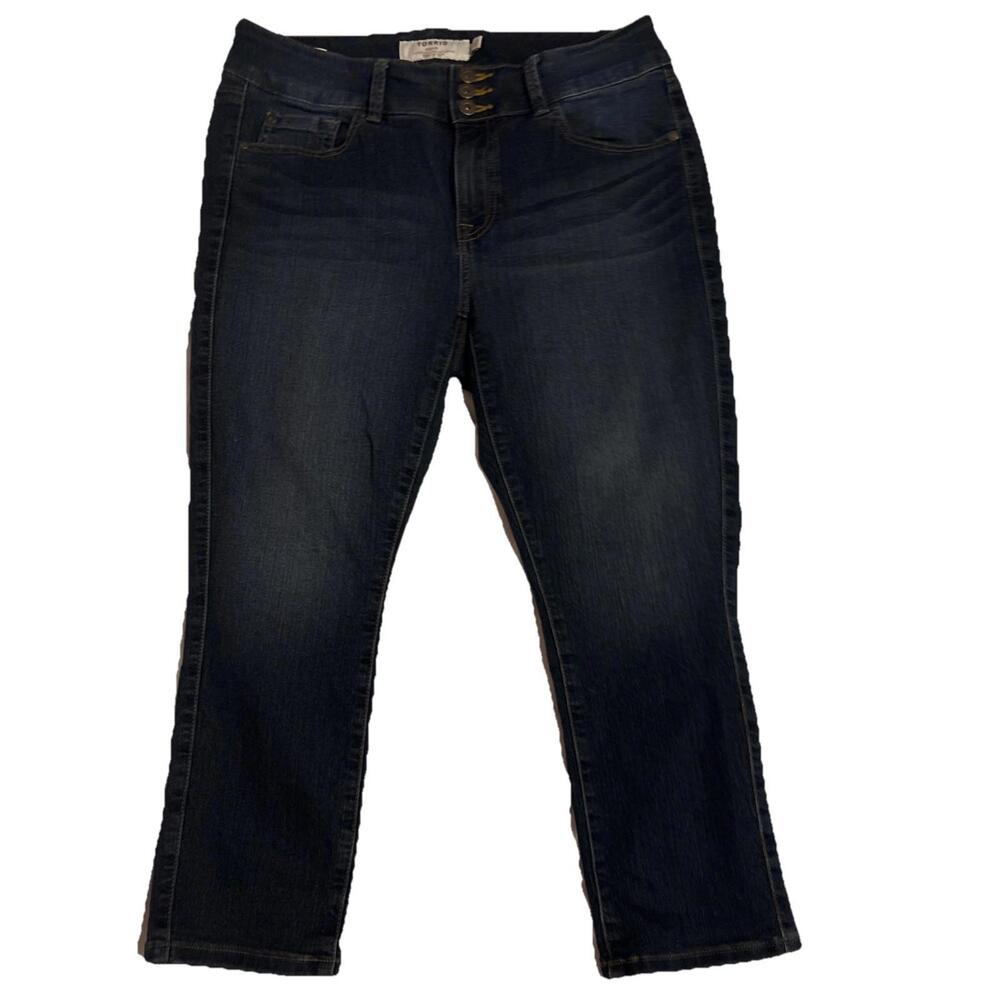 Torrid Women’s Jeans Size 12 Dark Crop Jeggings 33x24 Mid Rise Stretch
